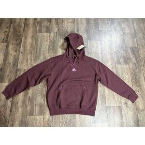 Nike ACG Therma-FIT Fleece Pullover Hoodie Red Wine DH3087-652 Size Small